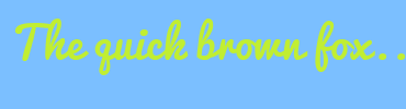 Image with Font Color C1EE32 and Background Color 7BBFFF